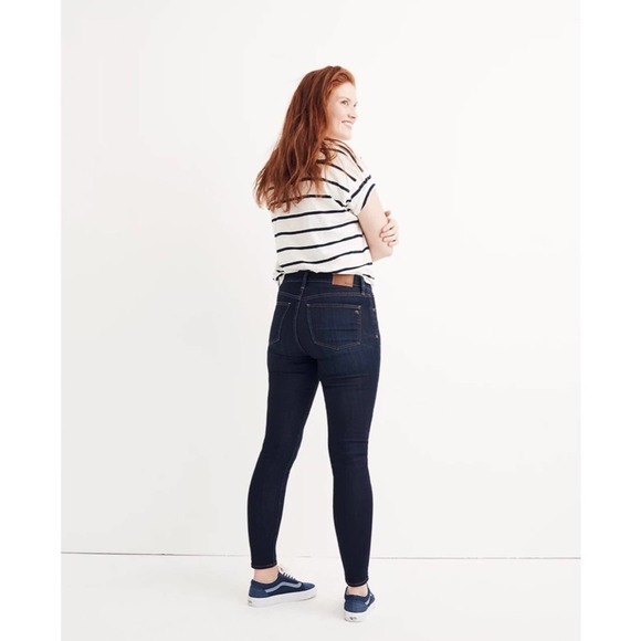 22W 20W NEW Madewell 9" Mid-Rise Skinny Jeans Larkspur - Picture 4 of 12